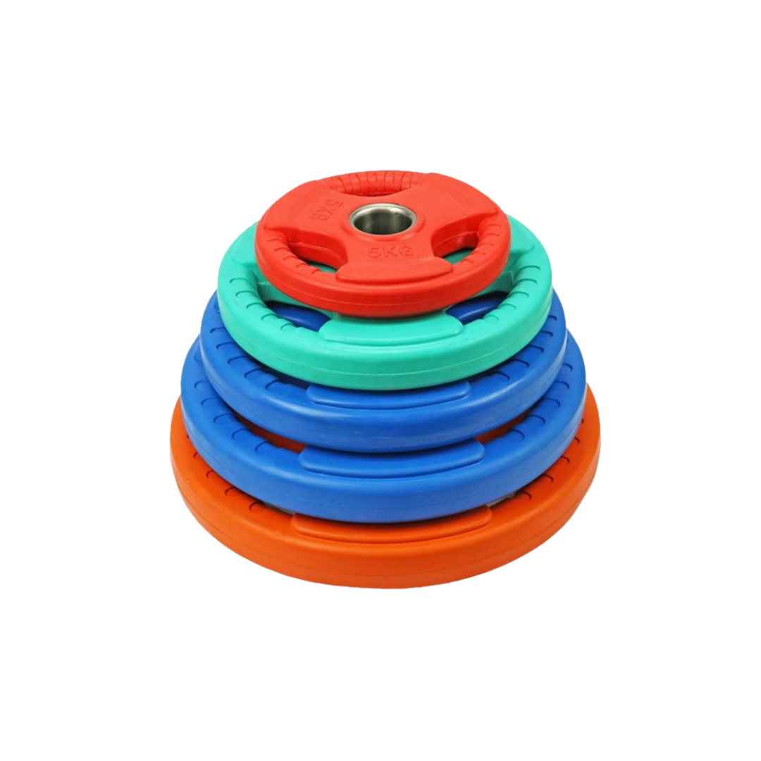 Hexagon-Dumbbell-32.png OYMPIC COLORED RUBBERIZED PLATES - Image 1